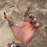 Clear Corrugated Silicone Case for iPhone